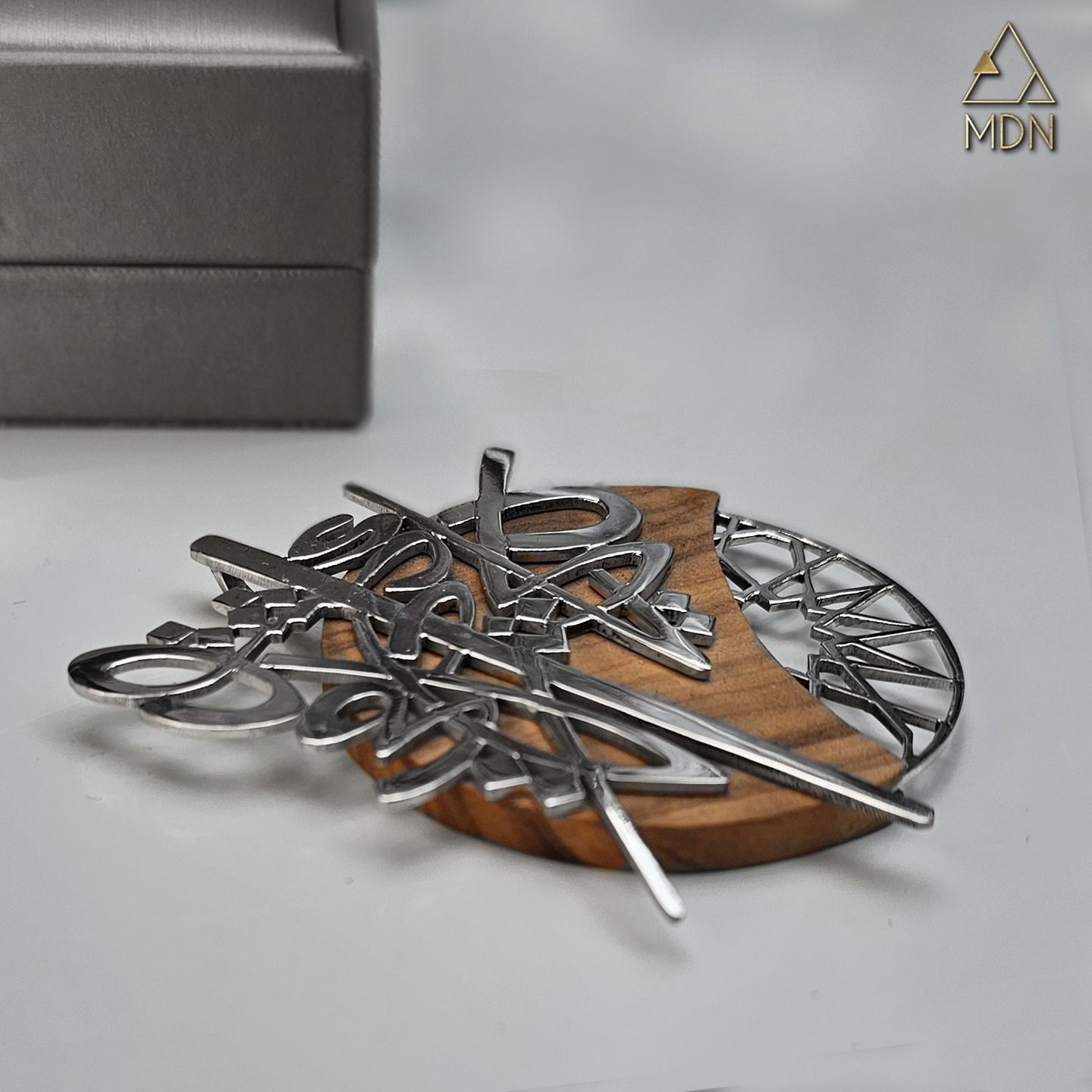 Pendant collection with Arabic calligraphy "دمشق يا كنز احلامي" in various styles.